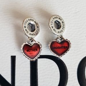 ⚘️Authentic Pandora ⭐️RETIRED⭐️ MOTHER & DAUGHTER DANGLE CHARM🎁